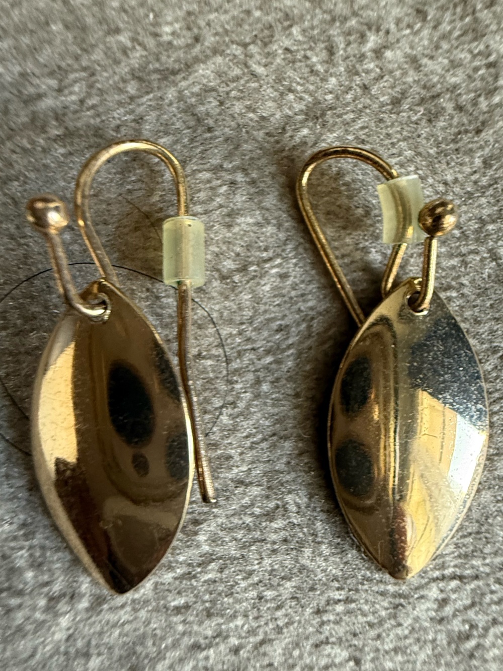 Gold-Tone Leaf Drop Earrings - Elegant Women's Jewelry